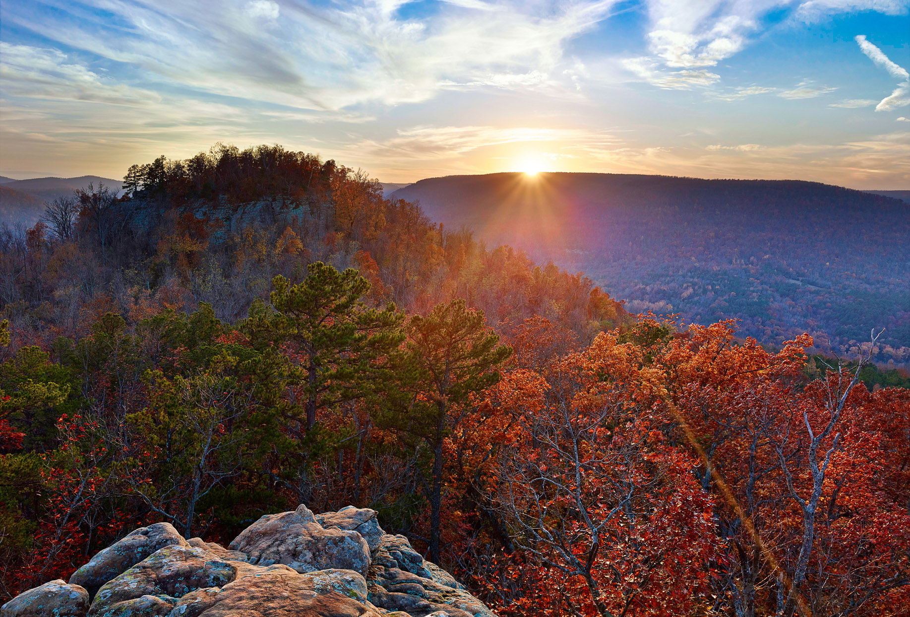 Featured Arkansas Photography Sunset Over Sam S Throne In