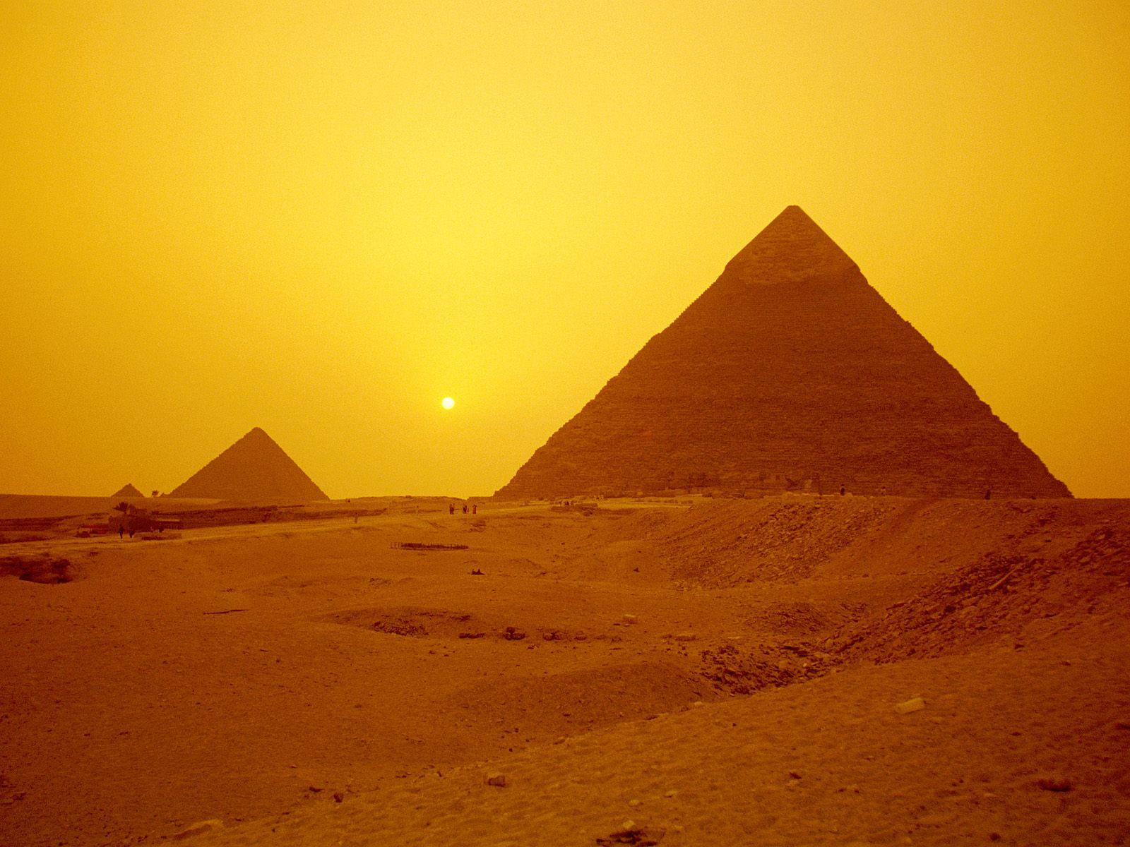 Giza Pyramids Wallpaper Stock Photos