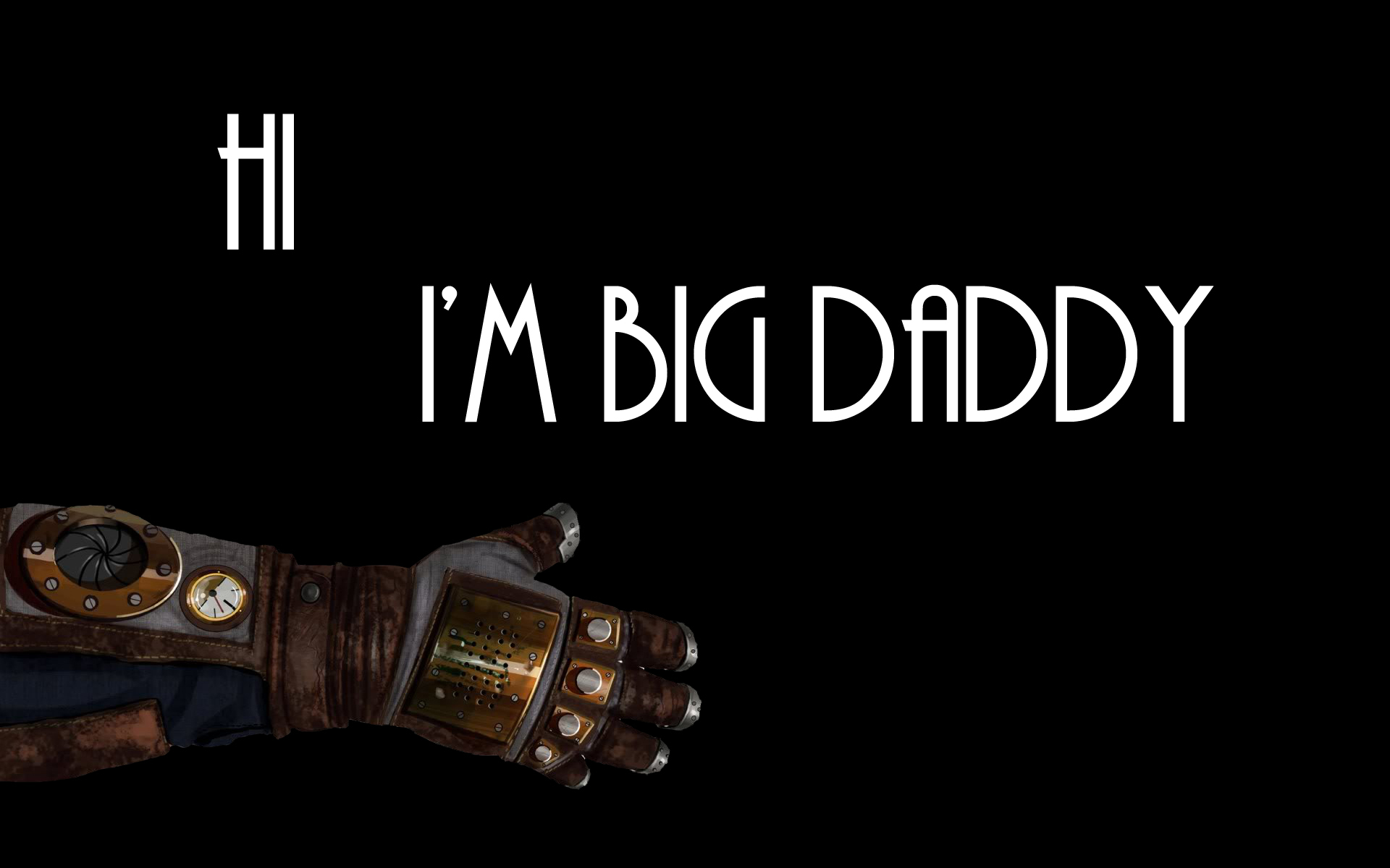 Bioshock Big Daddy Black Hand steampunk wallpaper