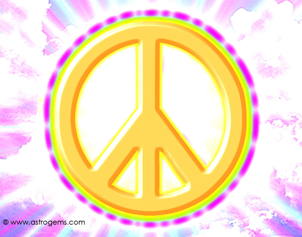 Colorful Peace Sign Background