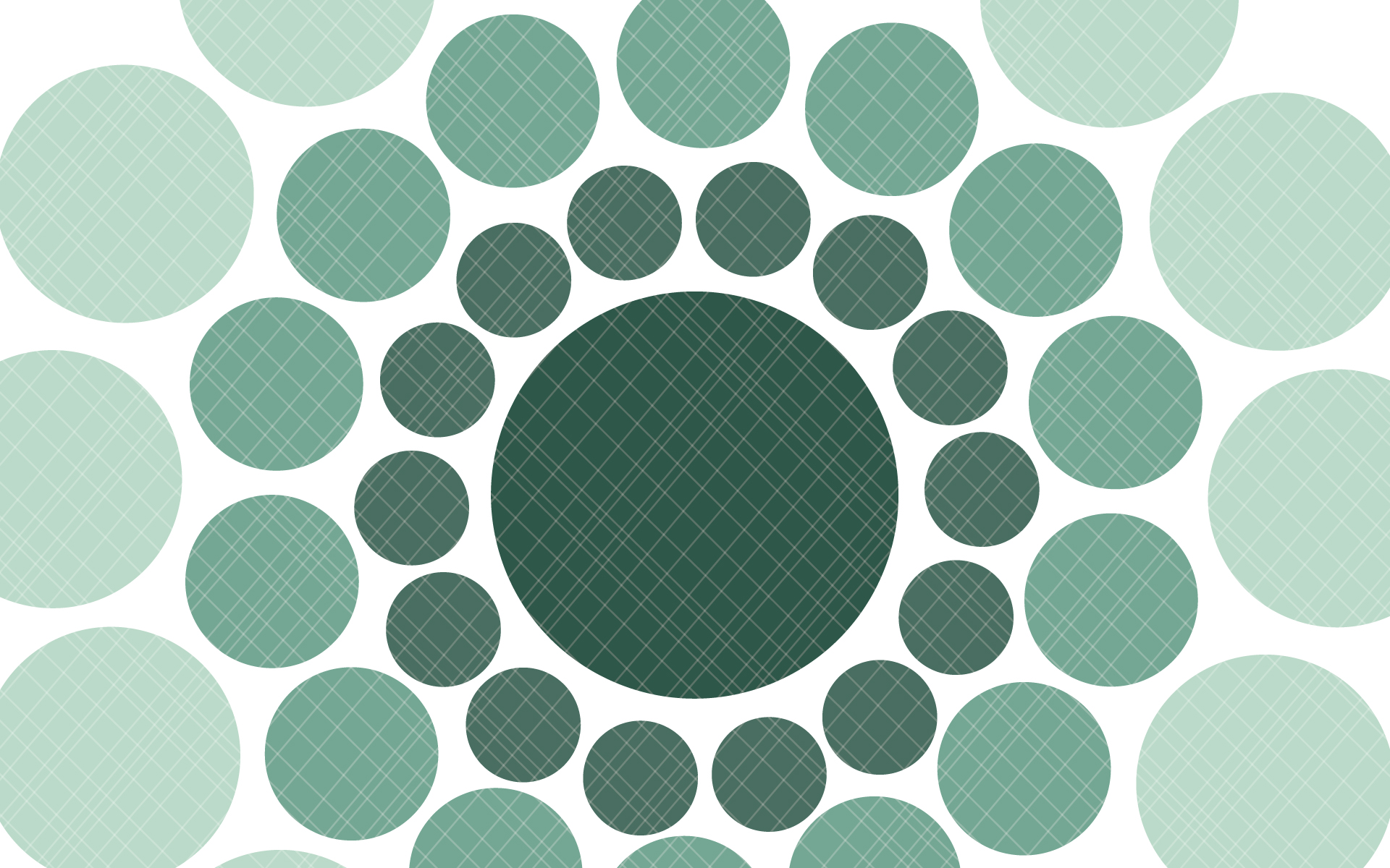 Abstract pattern of overlapping mint green circles with a textured fabric-like appearance, creating a visually appealing and refreshing wallpaper design