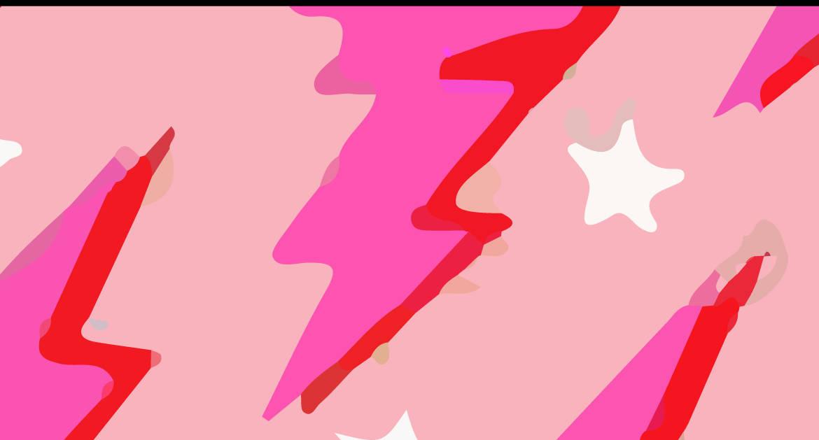 Download Pink Preppy Lightning Bolts Wallpaper
