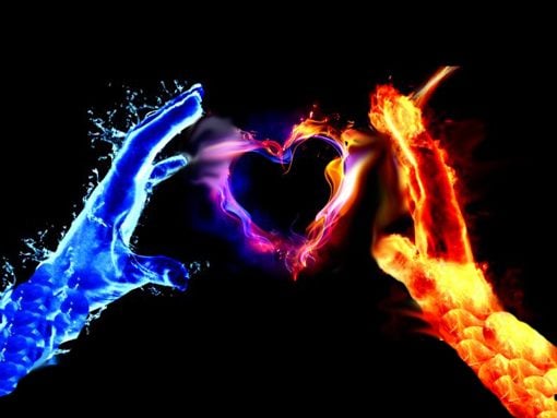 Download Fire And Ice wallpapers to your cell phone   fire heart ice 510x383
