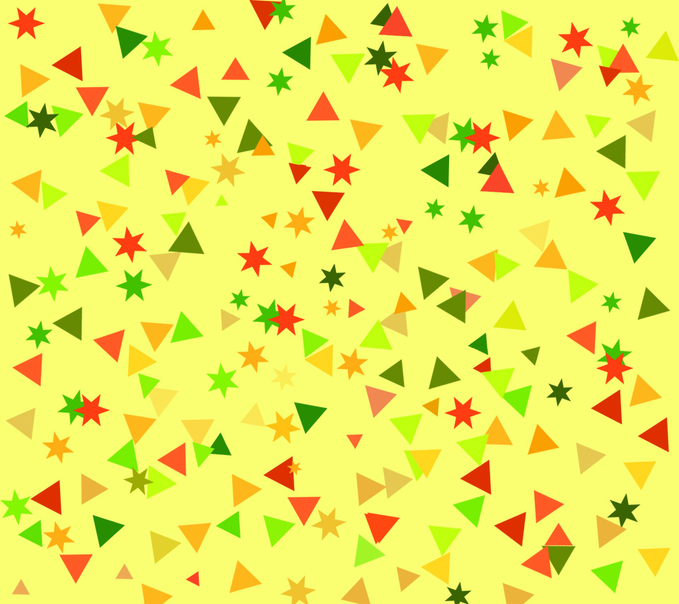 Pattern Patterns Yellow Triangle Pentagram Red Green Cute Bright