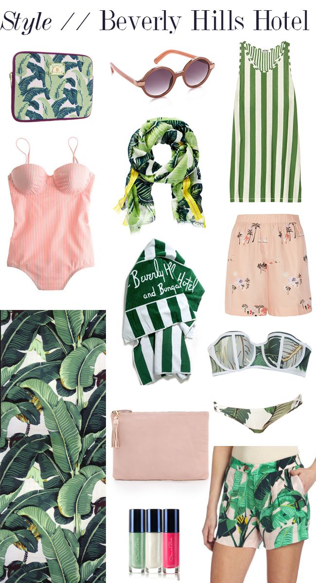Fashion inspiration from Beverly Hills Hotels signature pink green