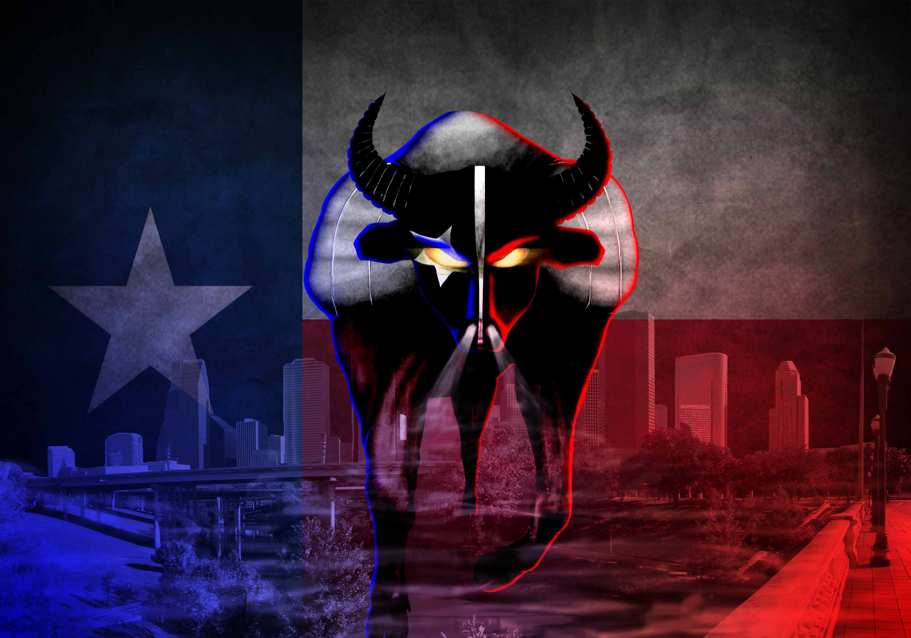 Houston Texans Nfl Football Demon Dark Wallpaper