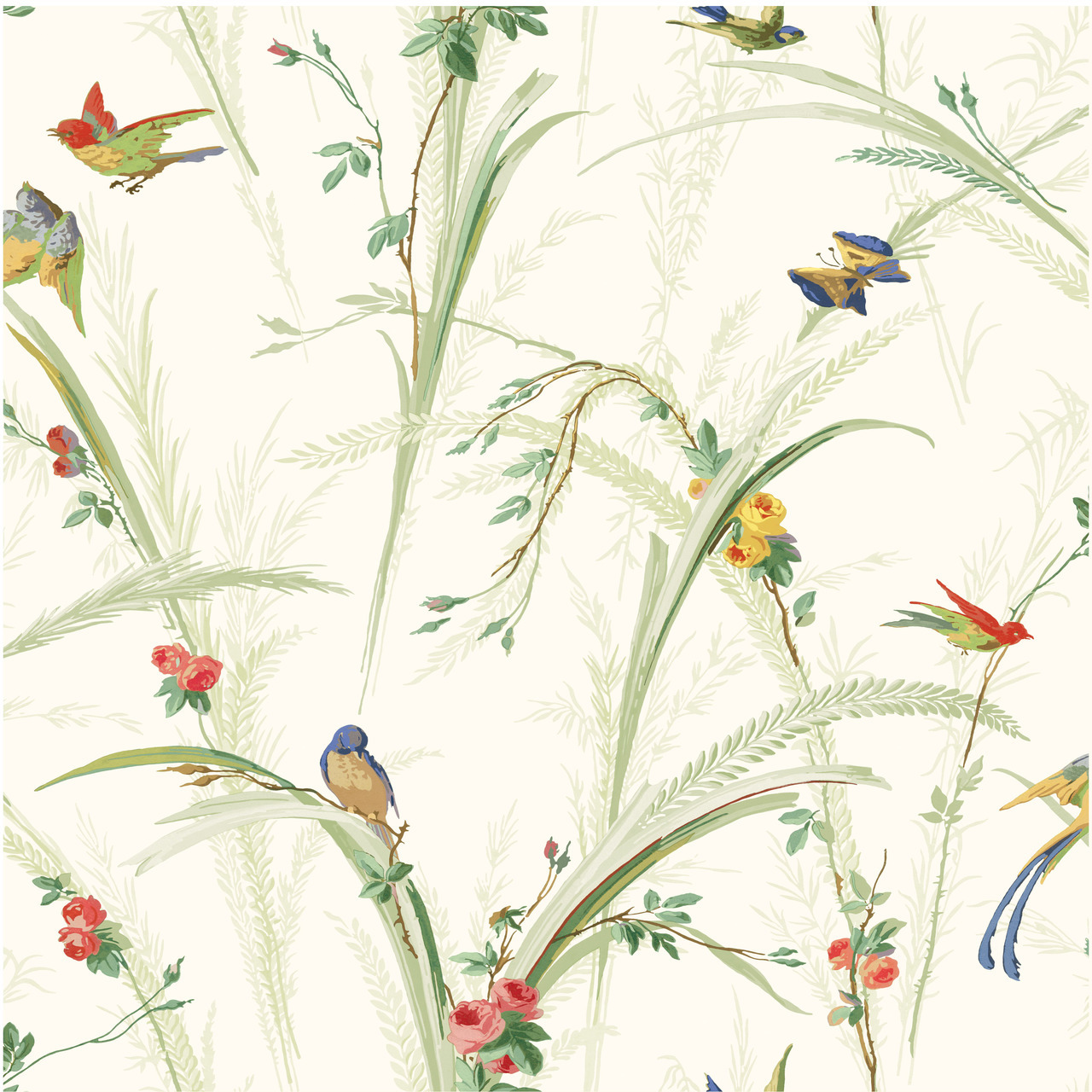 White Meadow Lark Qe19321 Wallpaper Indoorwallpaper