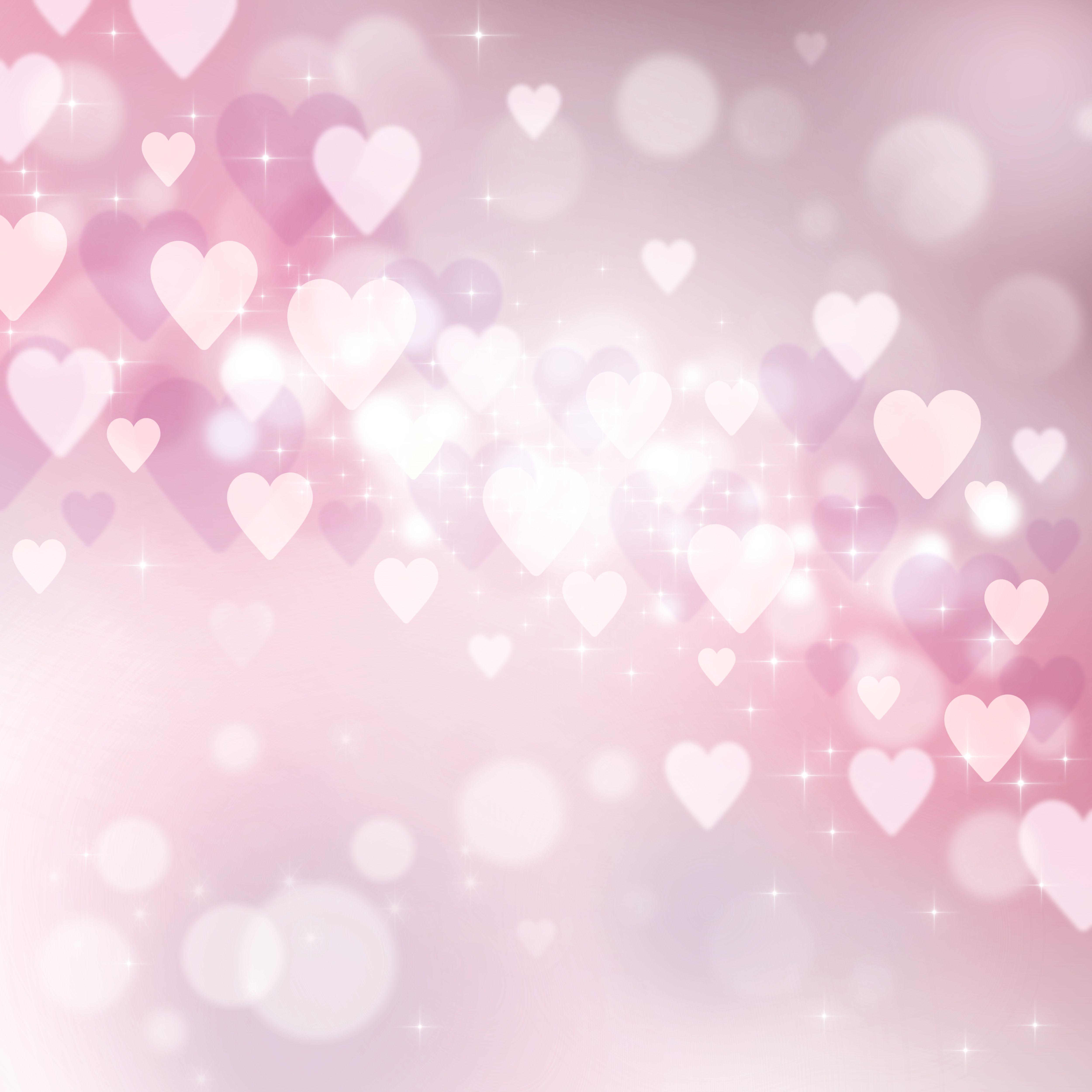 Pink Valentine Heart Background Wallpaper