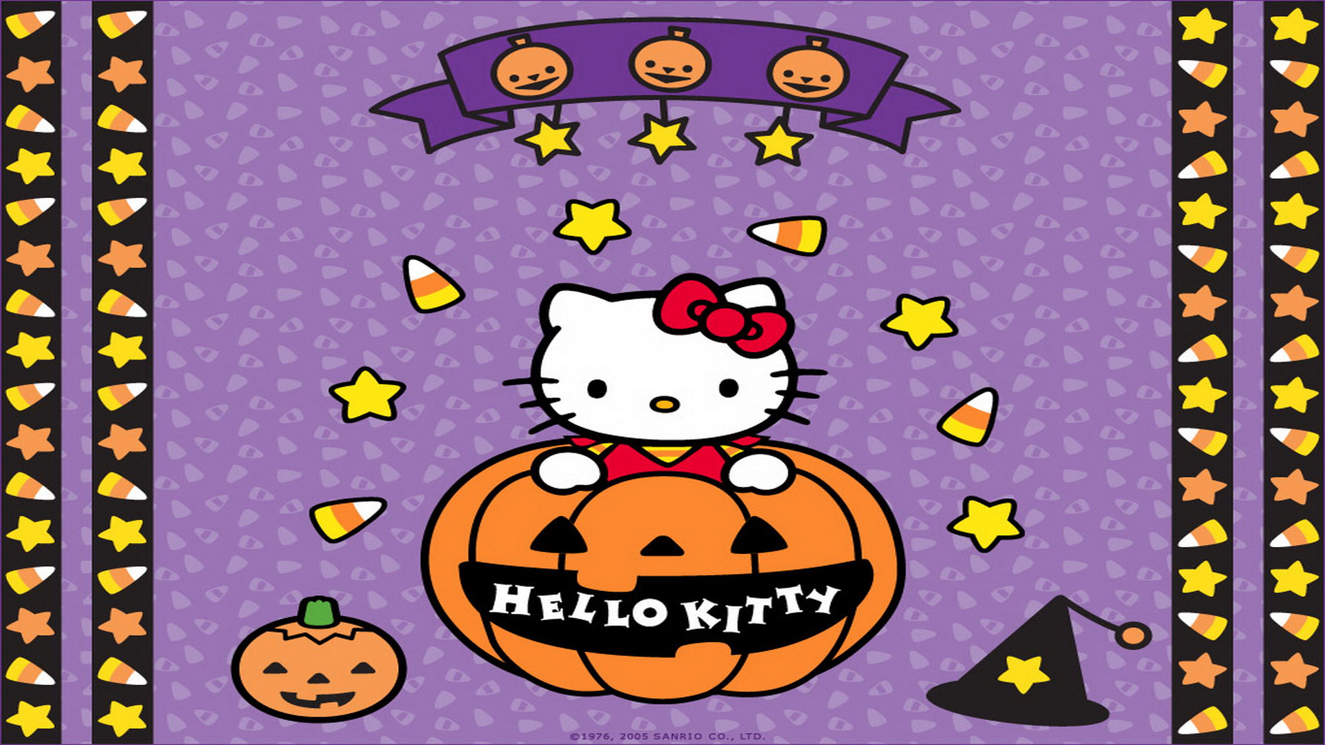 Hello Kitty Halloween Desktop Background