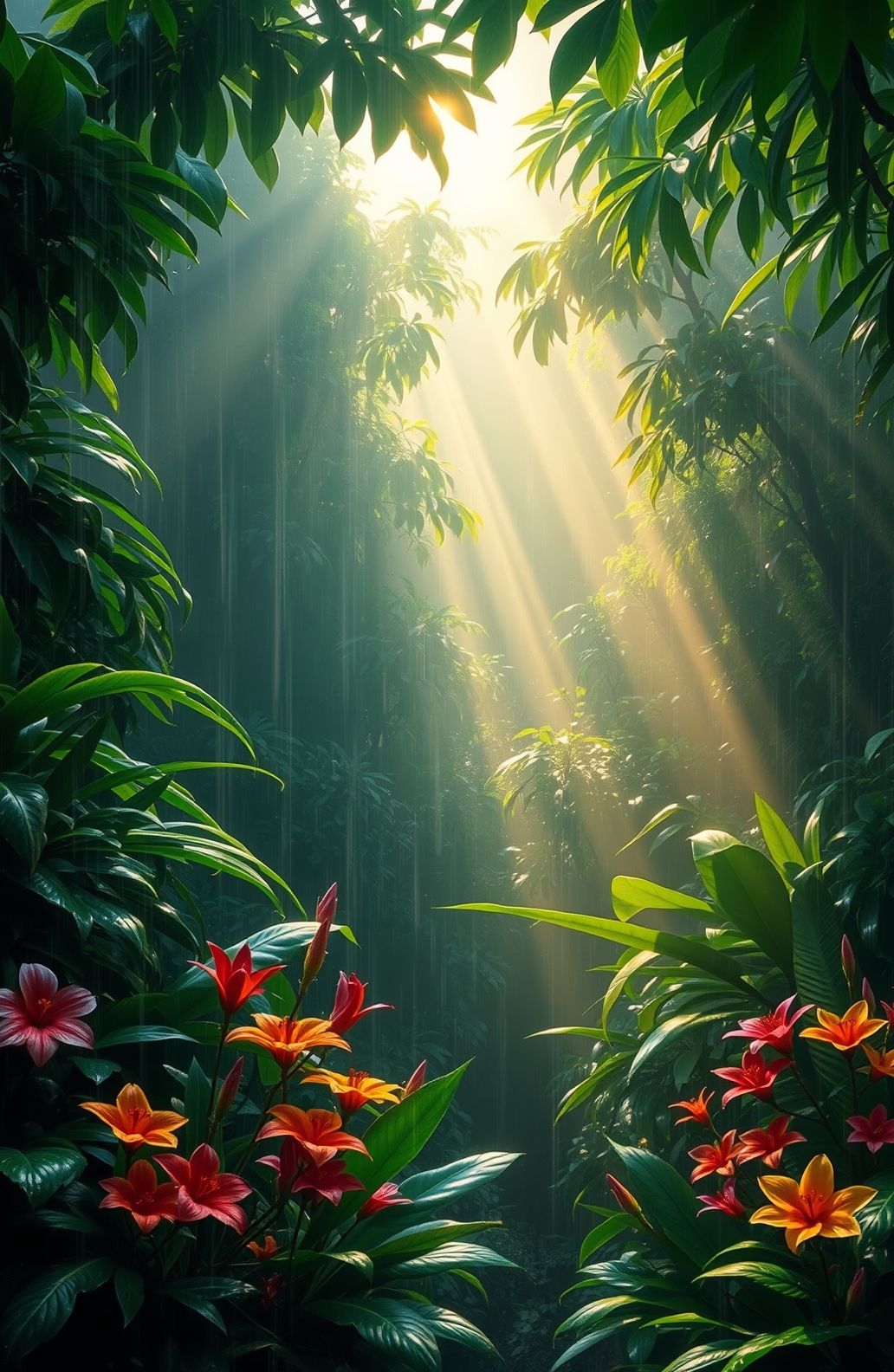 Rainy Forest Wallpaper