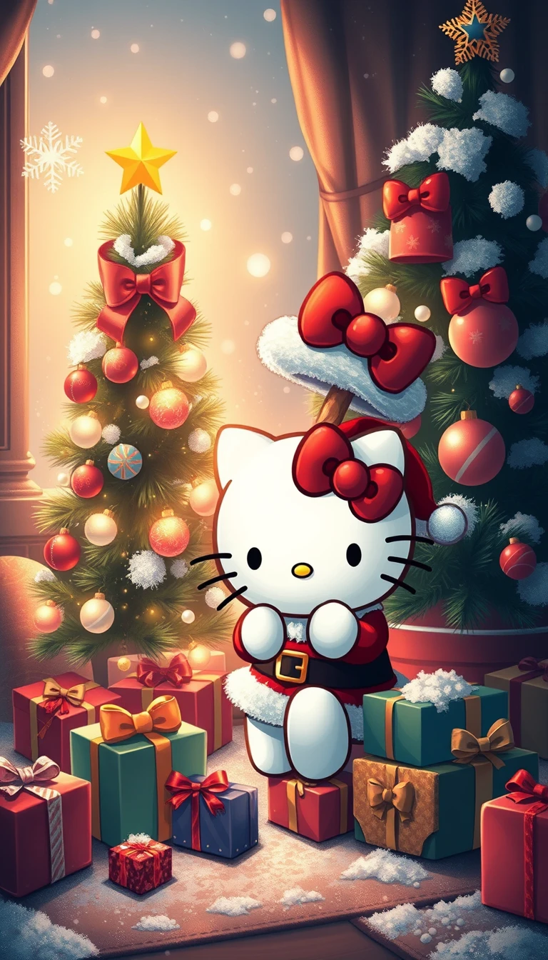 Hello Kitty Merry Christmas Wallpaper