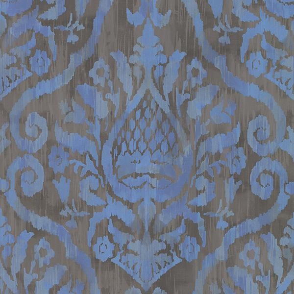 Argos Blue Damasks Modern Wallpaper By Warehouse