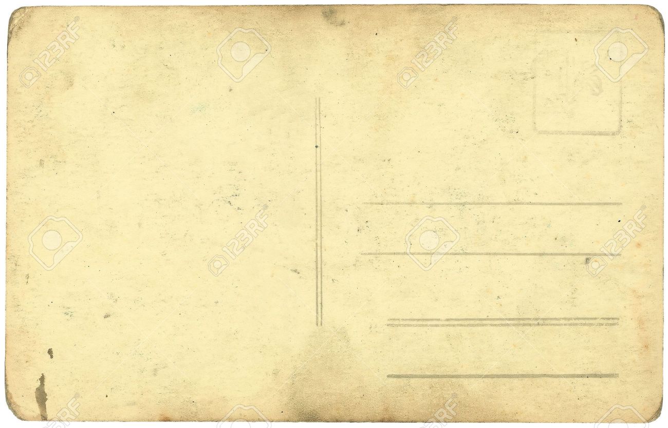 Vintage Postcard Background Isolated On White Stock Photo Picture