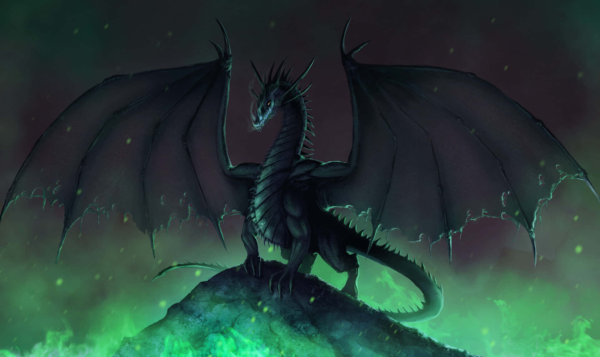 Look Up At The Glorious Mythical Dragon Wallpaper