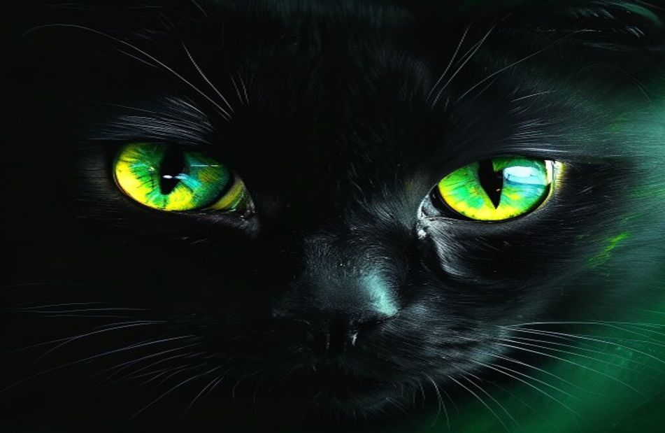 Black Cat Eyes Wallpaper