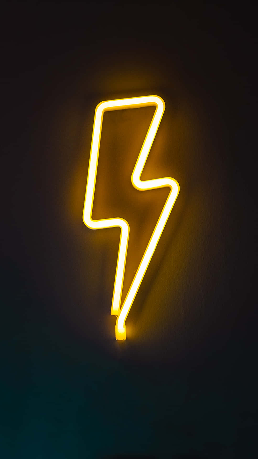 Brighten Up Your Aesthetics With A Vibrant Yellow Neon Light Wallpaper