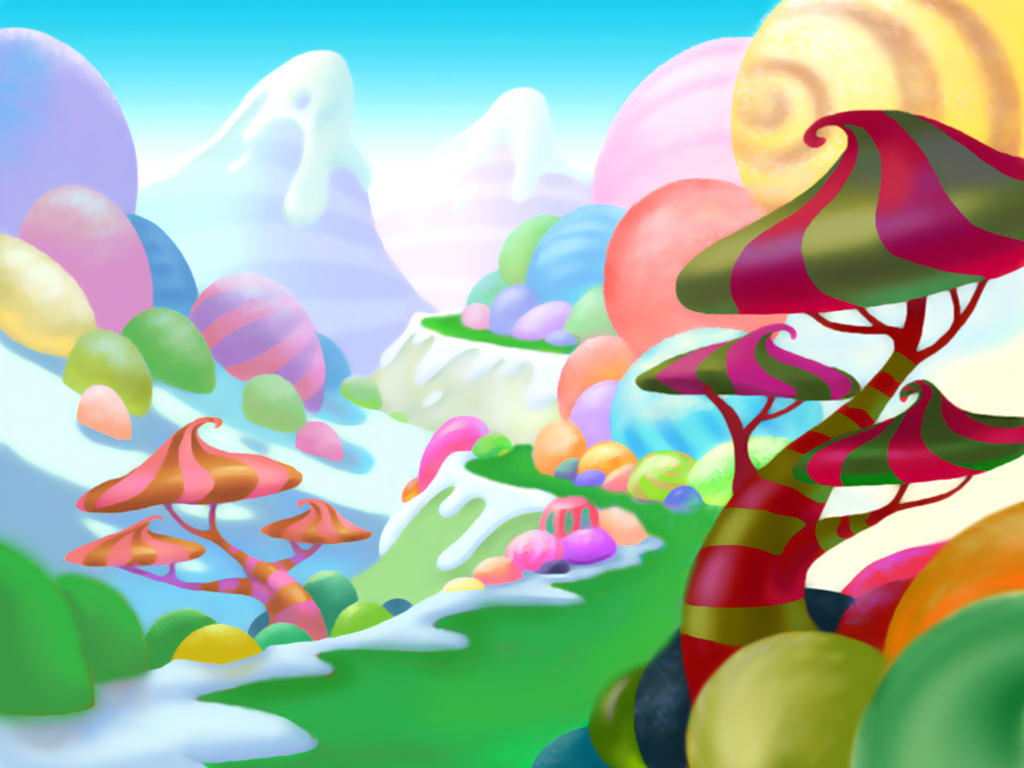 Candyland Background Edible Kingdoms In
