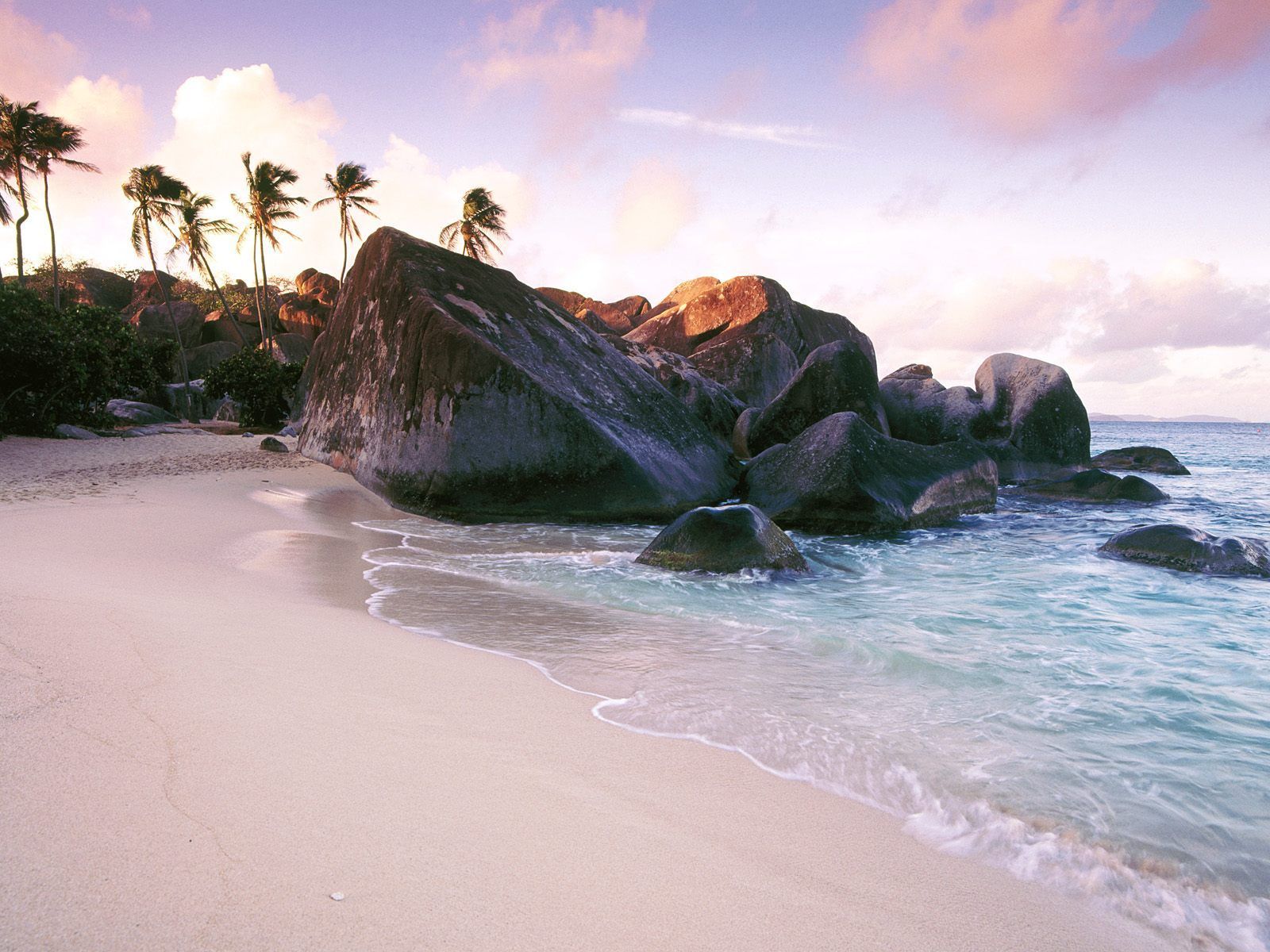 Island At Sunset British Virgin Islands West Indies In Full Screen