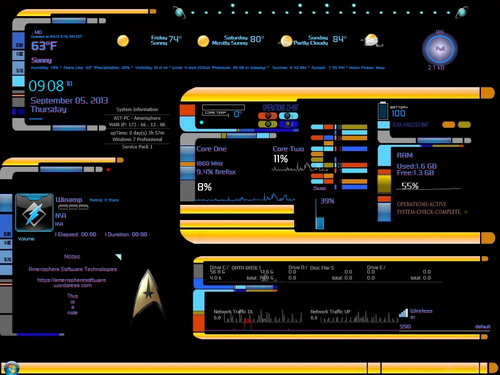 Rainmeter Skins Star Trek Panel Desktop Pc By Ast Customize Org
