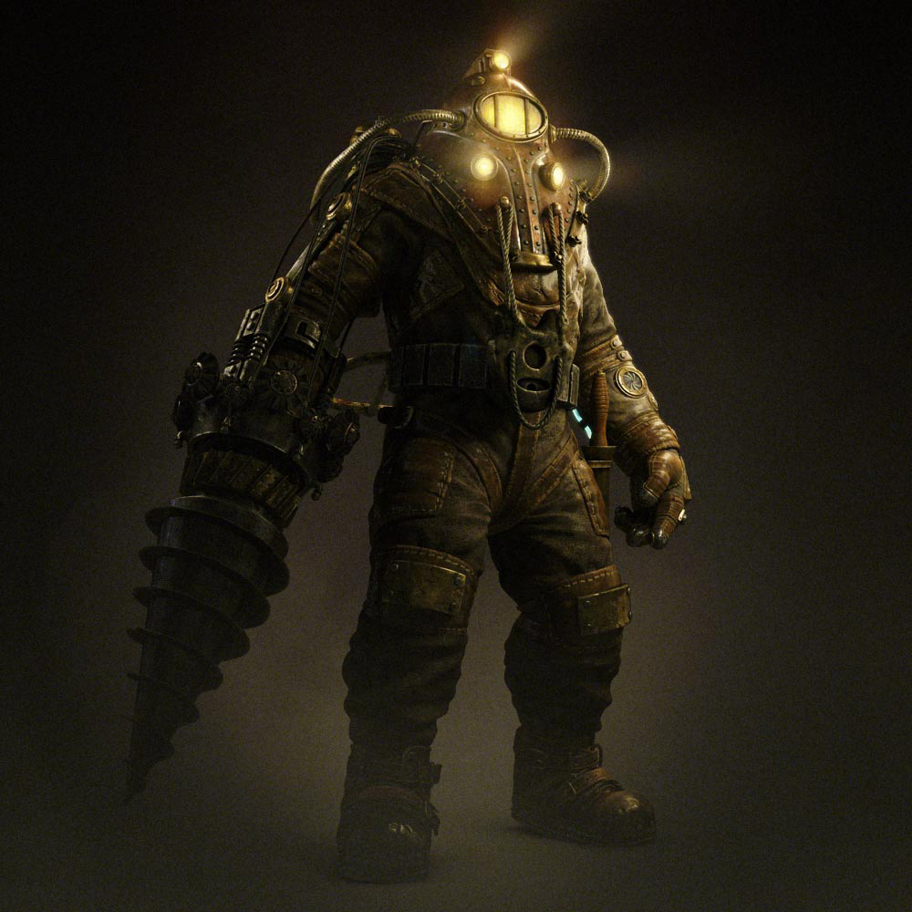 Bioshock Subject Delta Wallpaperuper Punch Big Daddy From
