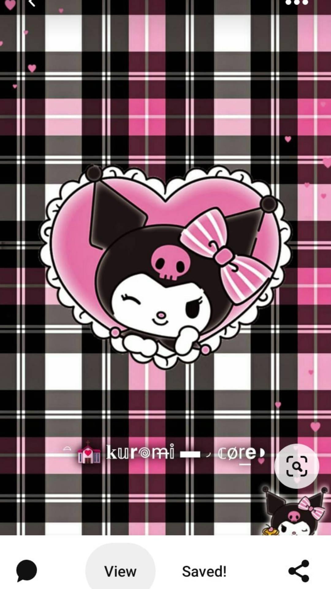 Emo Style My Melody Kuromi Background Wallpaper
