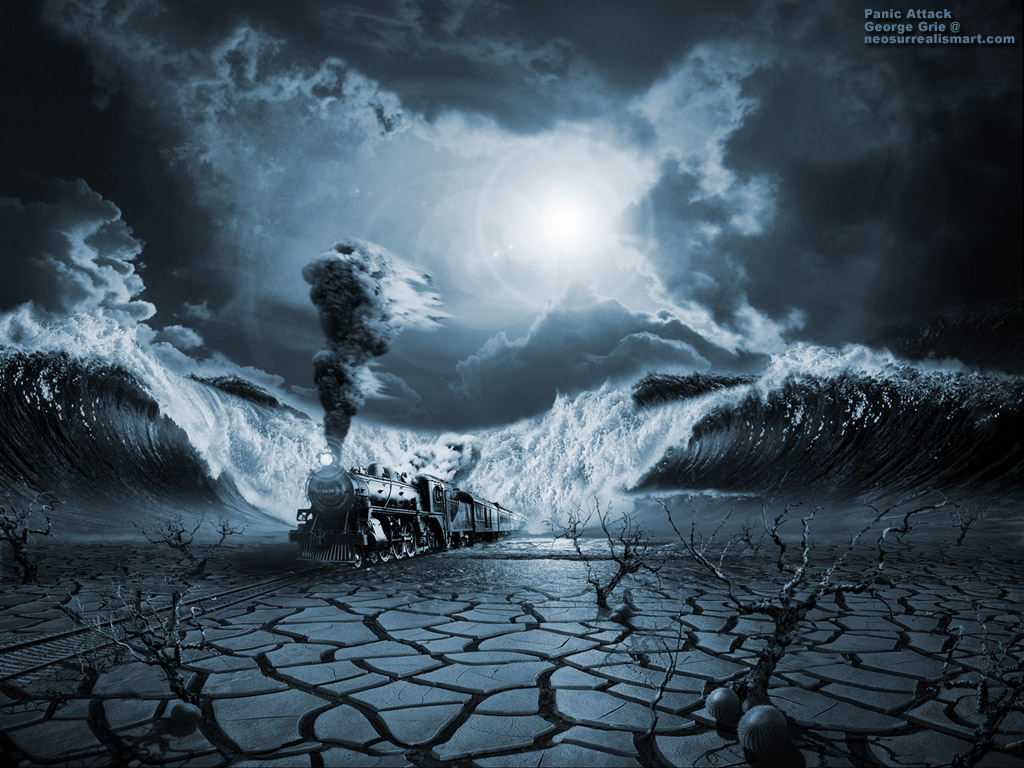 Background By 3d Artist George Grie Panic Attack Wallpaper