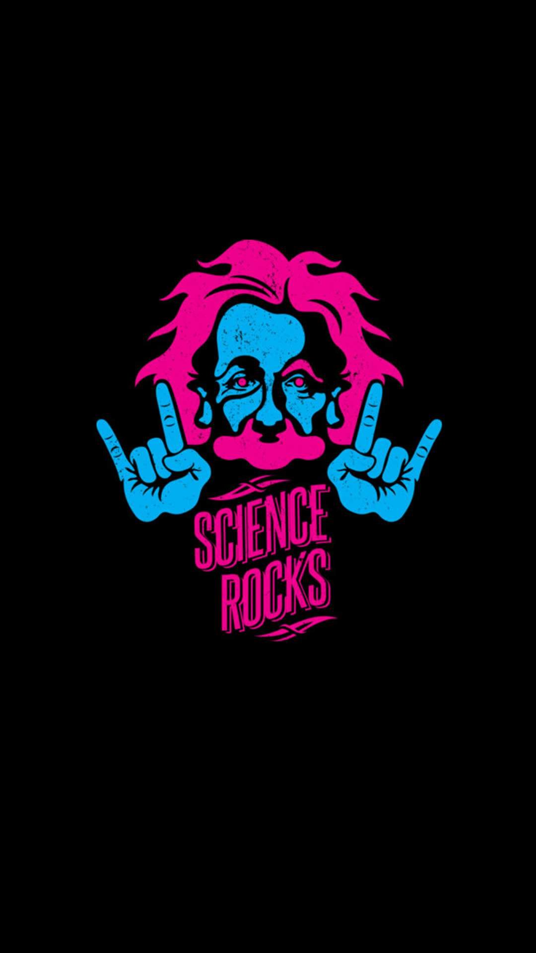 Albert Einstein Science Rocks Minimal IPhone Wallpaper   IPhone