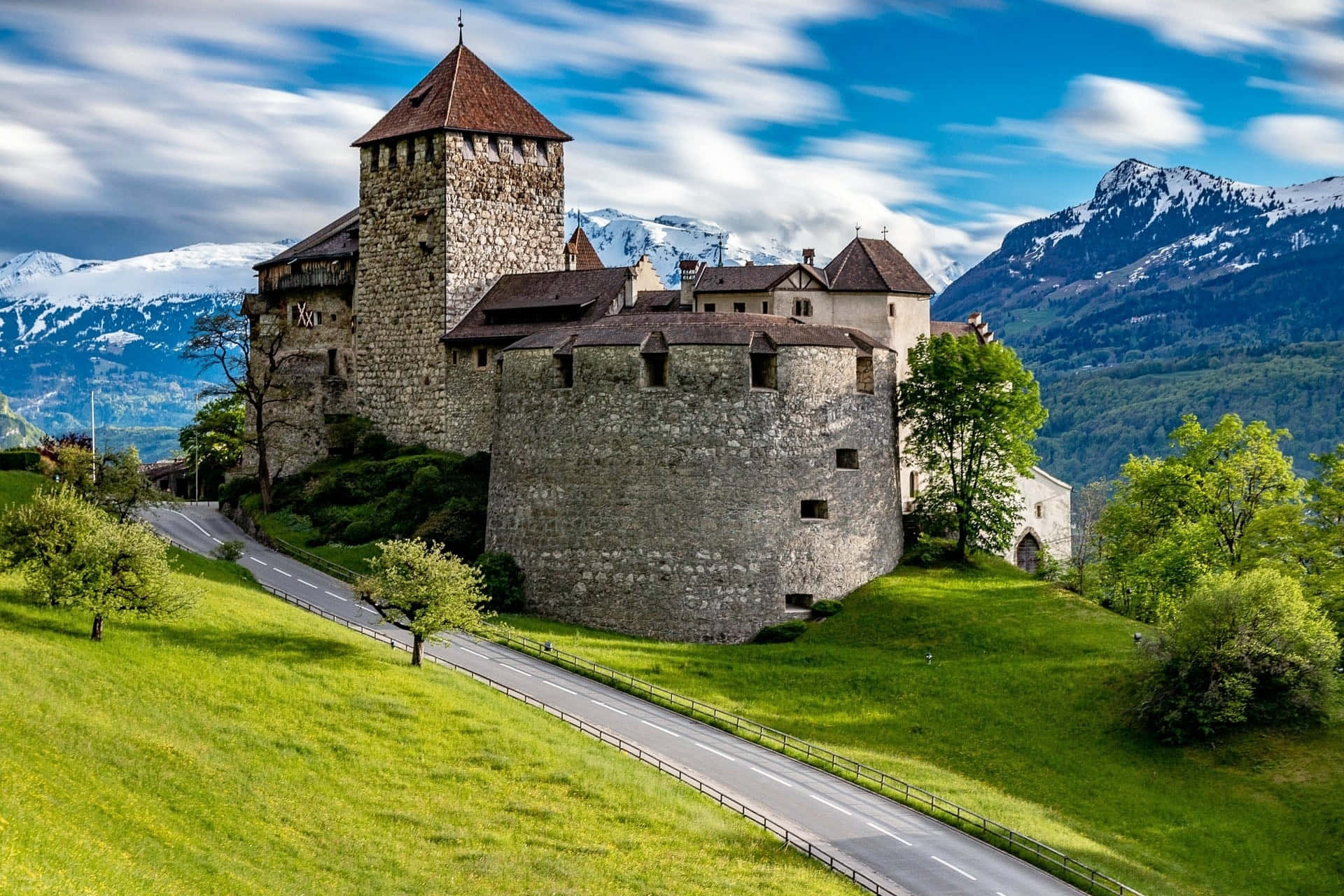 Majestic Of The Vaduz Castle In Liechtenstein Wallpaper