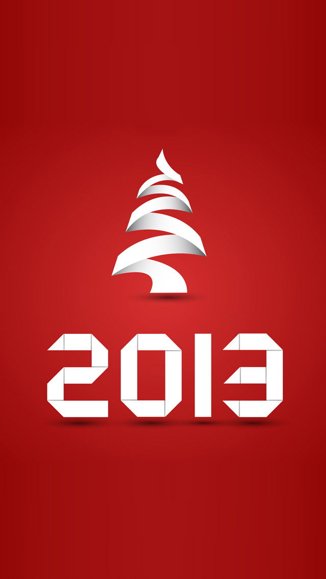 2013 New Year Red iPhone 5 Wallpaper iPod Wallpaper HD   Free