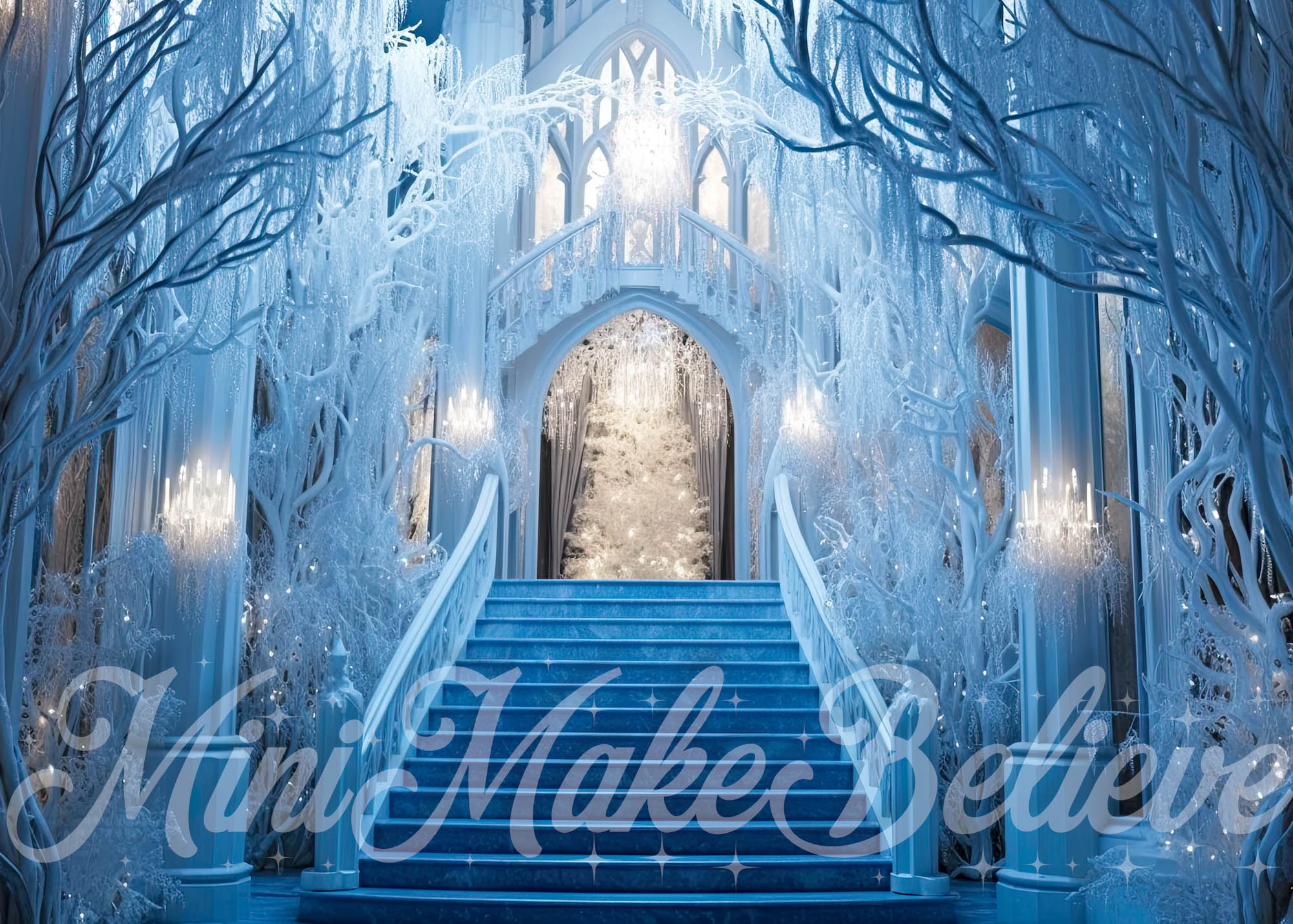 Frozen Castle Background Wallpaper