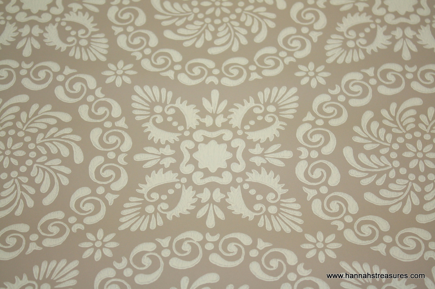 S Vintage Wallpaper White Geometric By Hannahstreasures