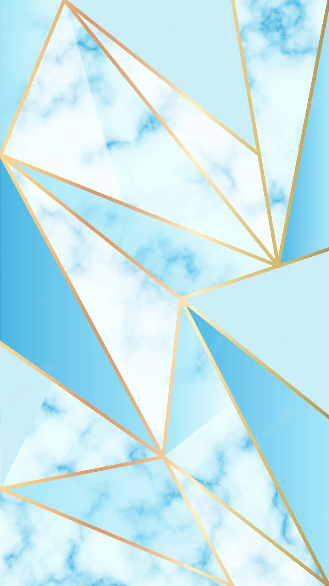 Blue Geometric Wallpaper
