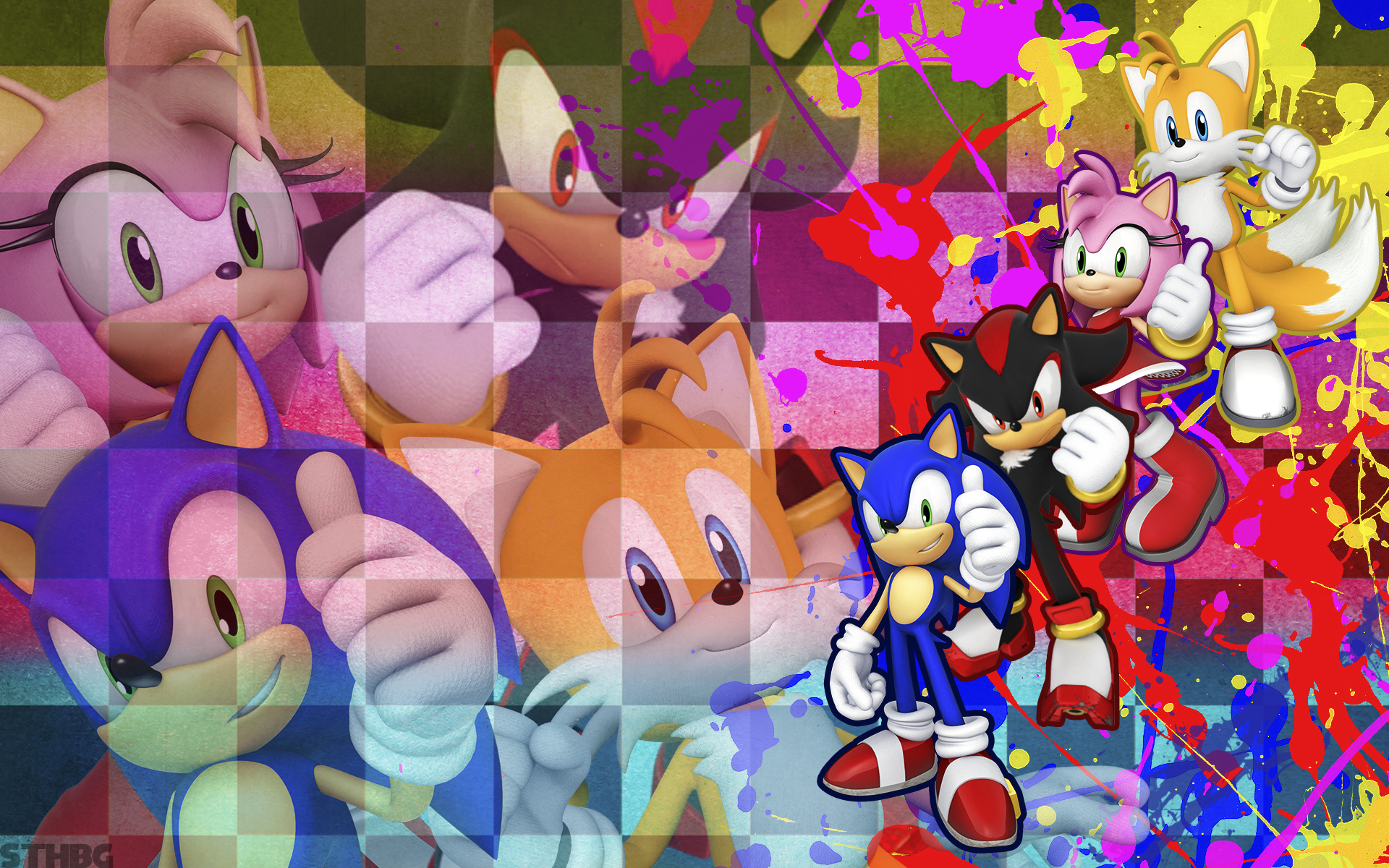 Sonic And Amy Wallpaper Sonicthehedgehogbg