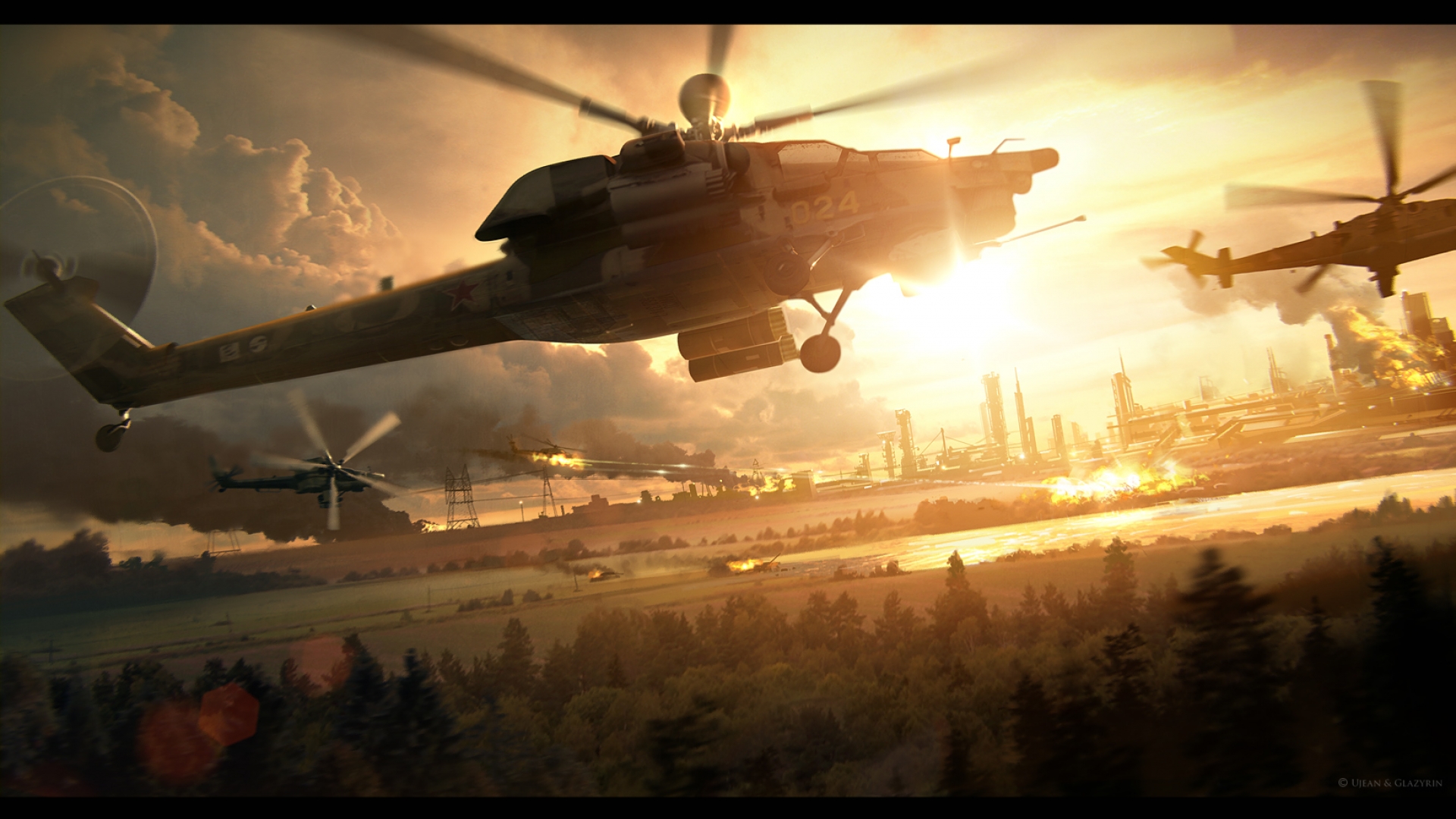 3d Attack Helicopter Wallpaper HD