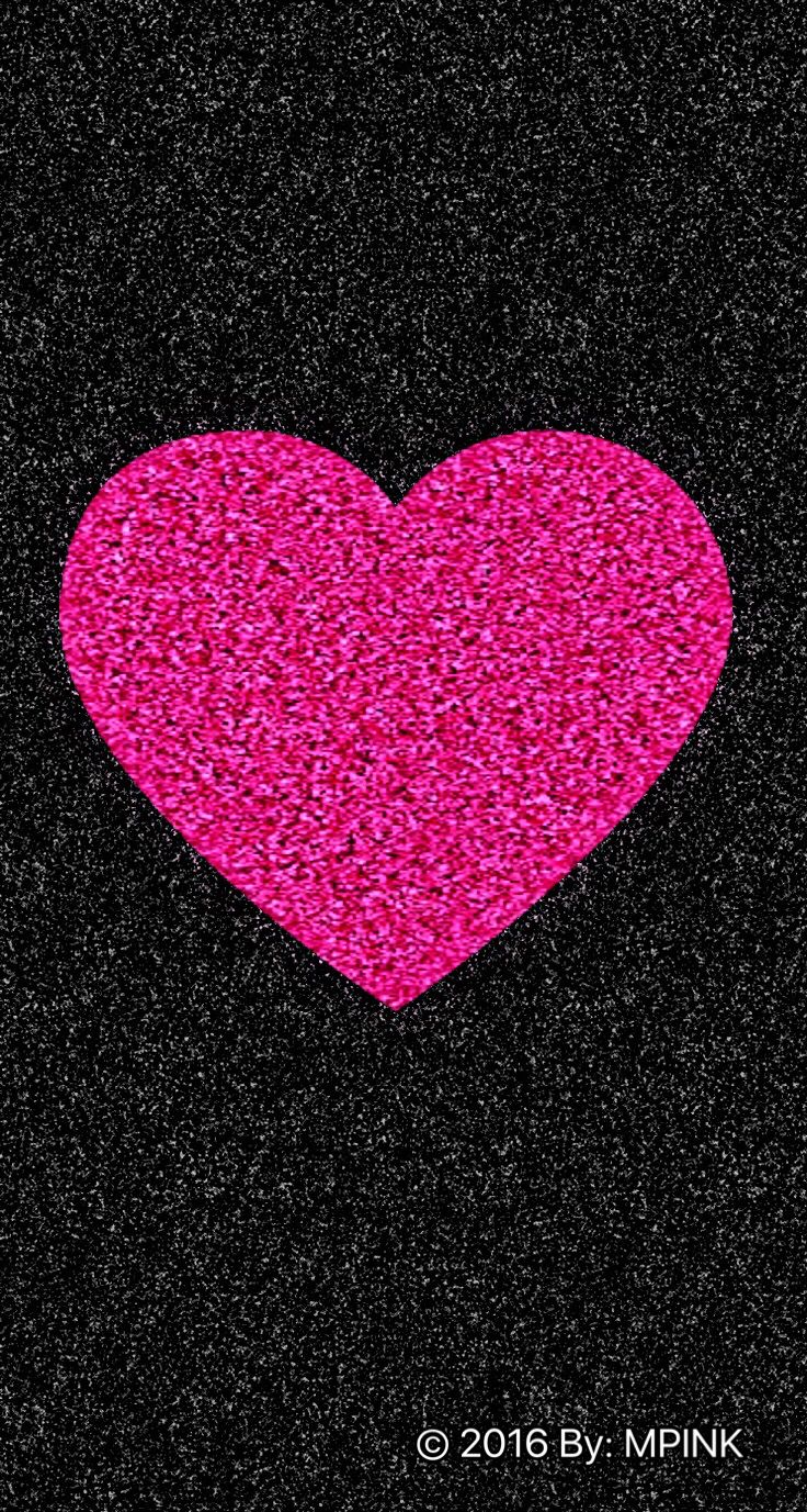 Cute Sparkle Pink Heart Wallpaper