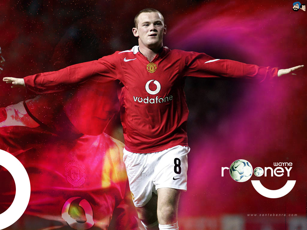 Wayne Mark Rooney wallpaper manchester united football player 1024x768