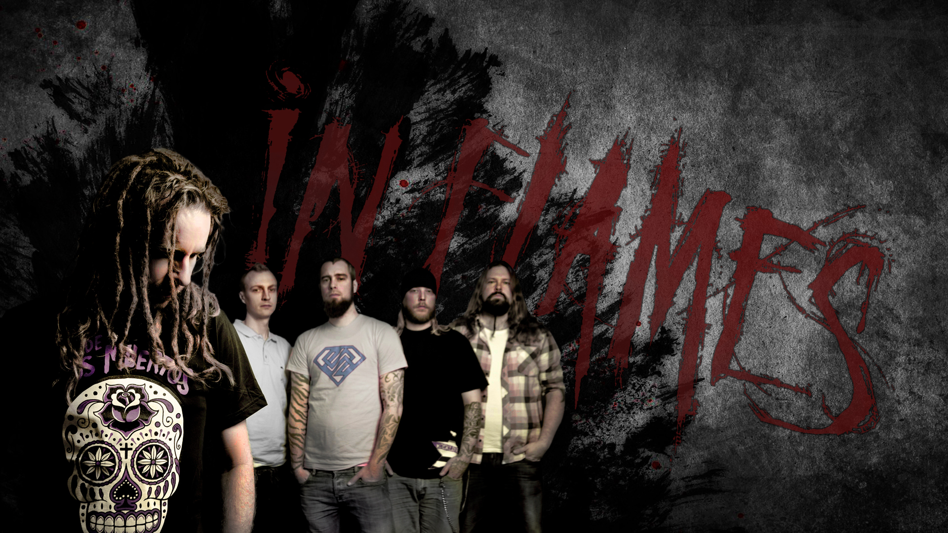 In Flames Group Wallpaper by thecodeofhonour on