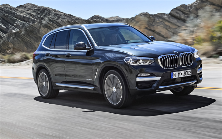 Download wallpapers BMW X3 2018 crossovers new X3