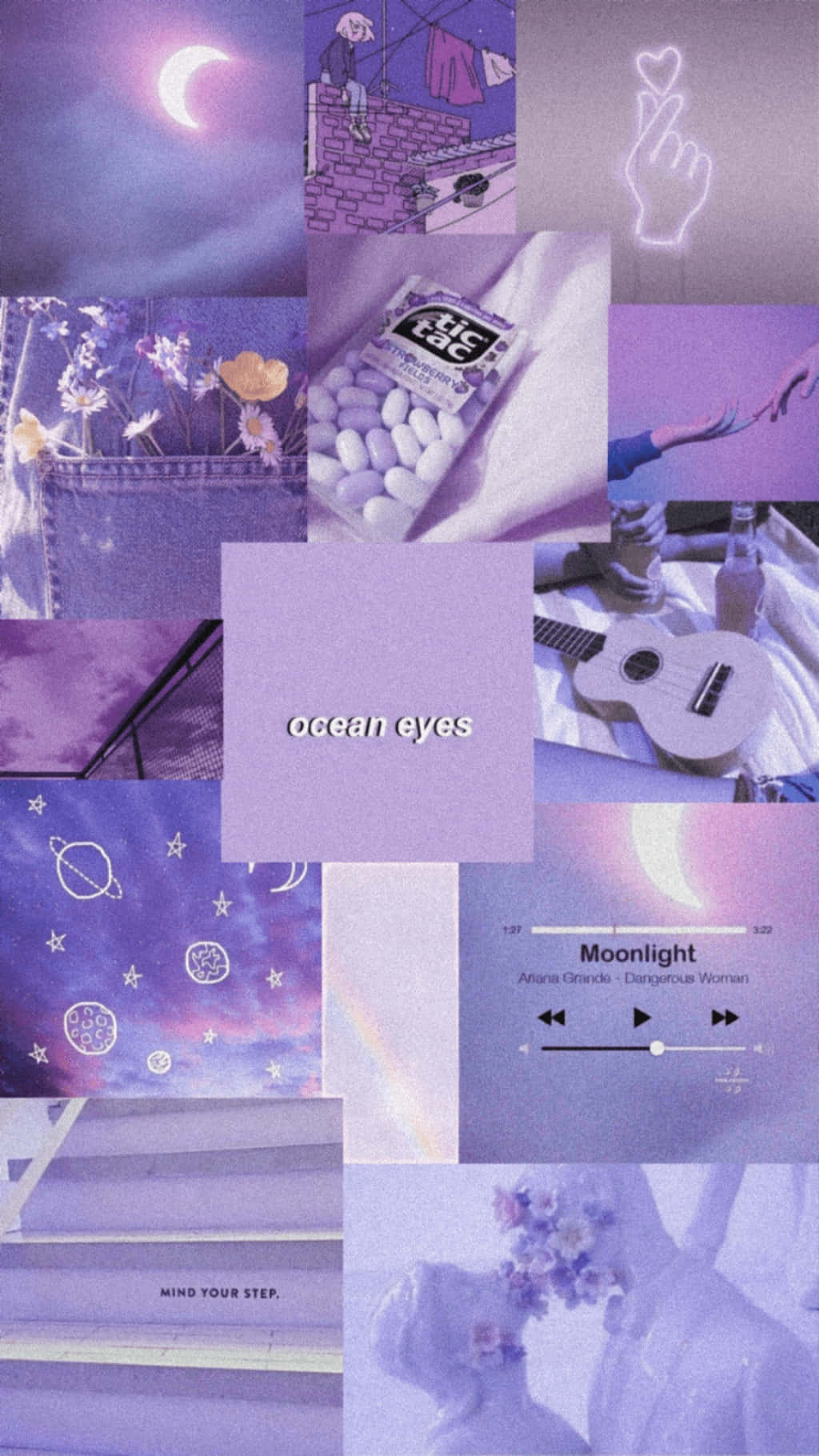 Purple Aesthetic Collage Wallpaper