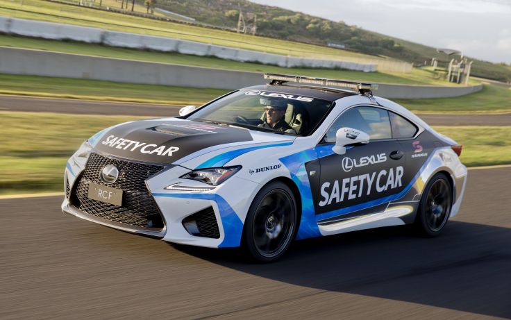 Lexus Rcf Safety Car Race Racing Supercars Wallpaper Background