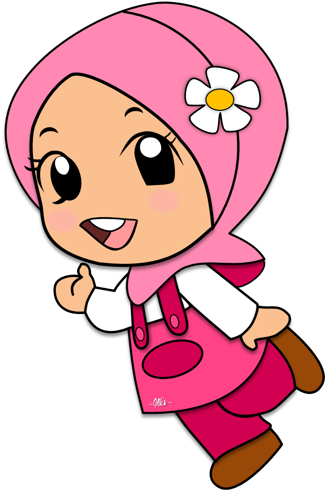Bocah Clipart Pencil And In Color Muslim