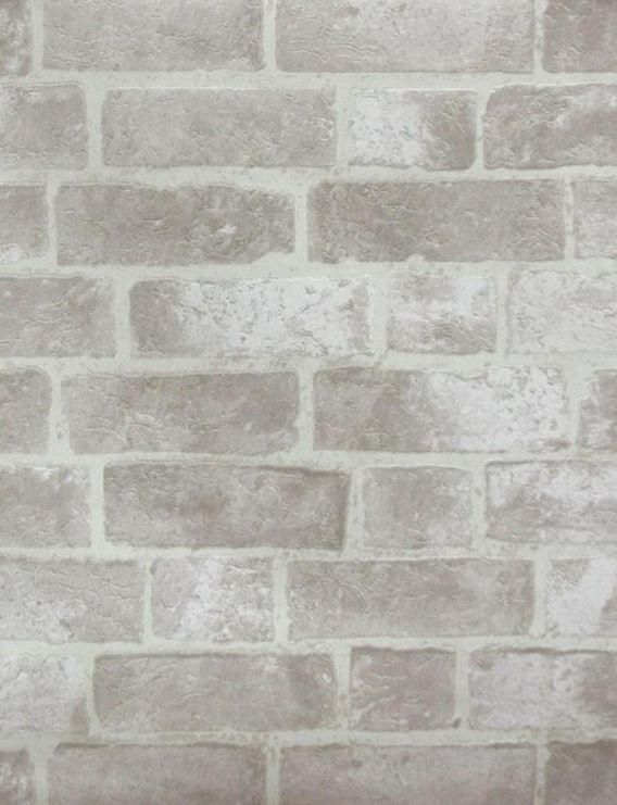 Faux Distressed Gray Brick And Mortar Wall Off White Stone Bright