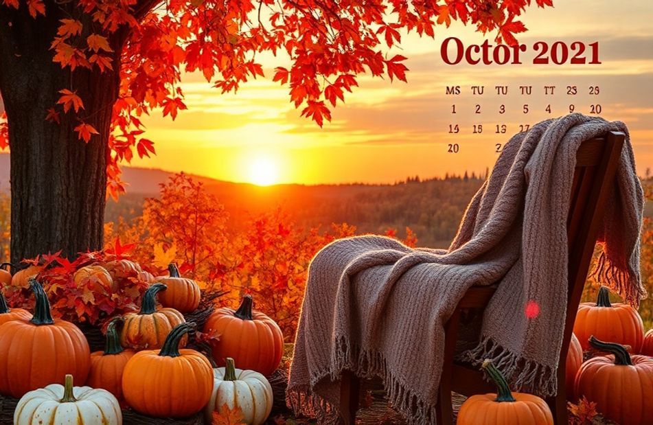 October Calendar Wallpaper