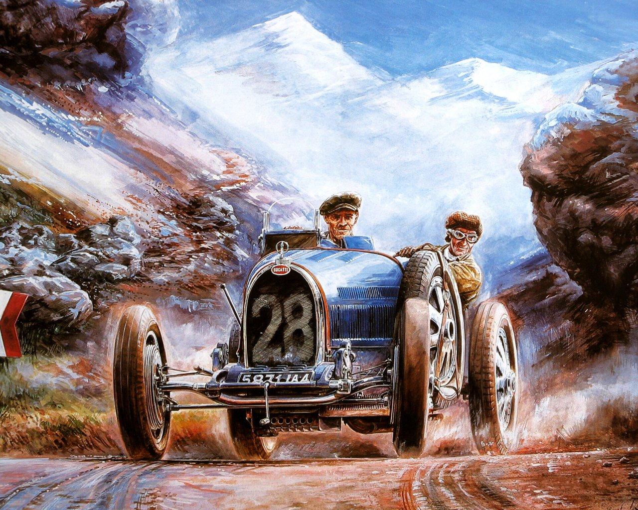 Picture Painting Vaclav Zapadlik Classic Car