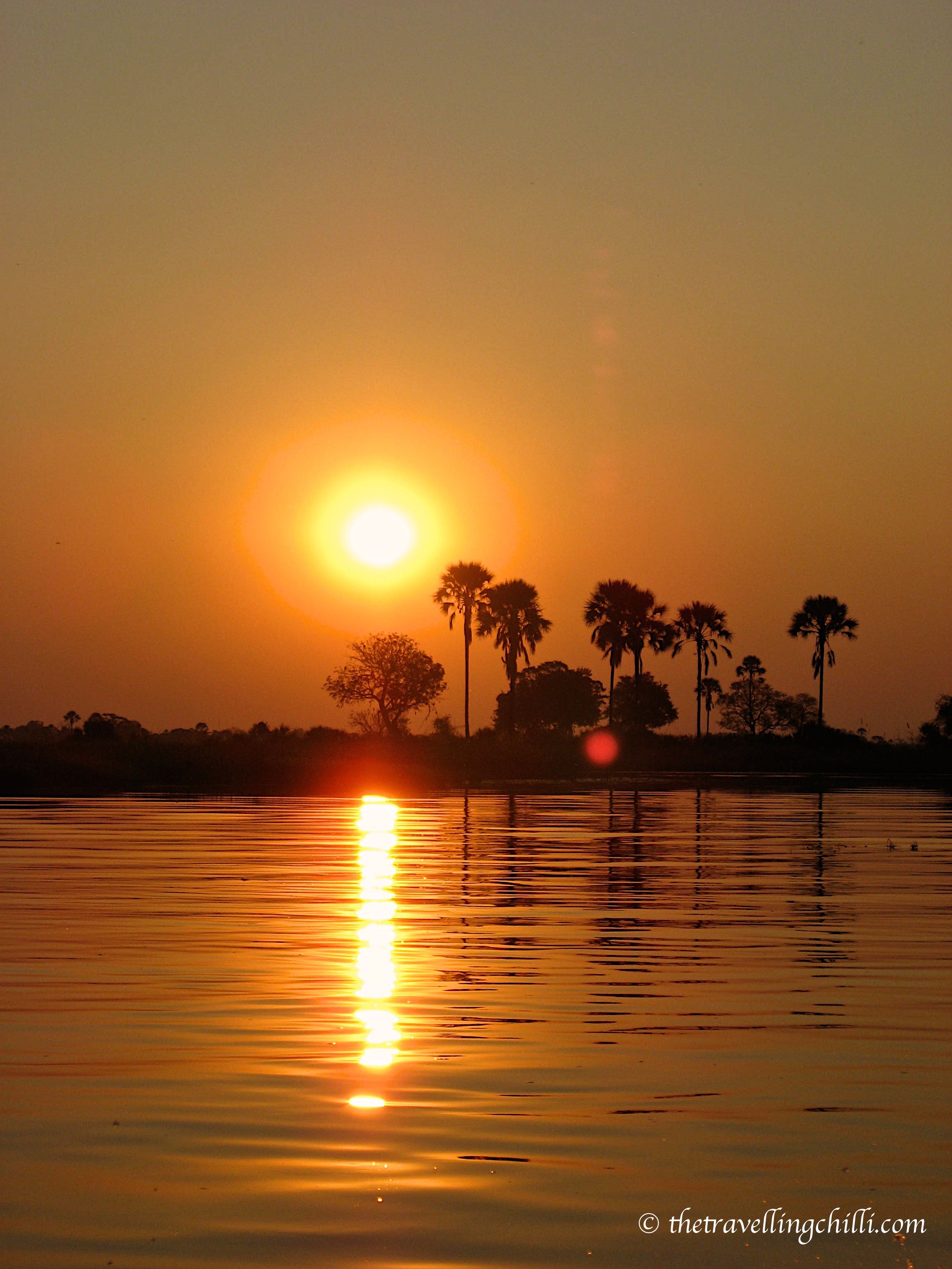 Sunset In The Okavango Delta Botswana African