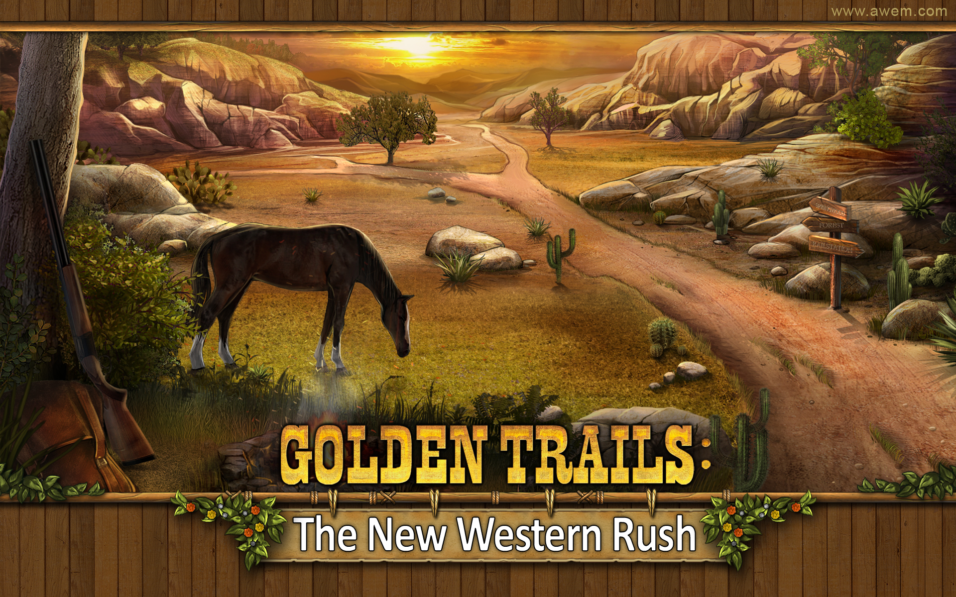 Trails Golden Western Image Full HD Desktop Wallpaper Wallinda