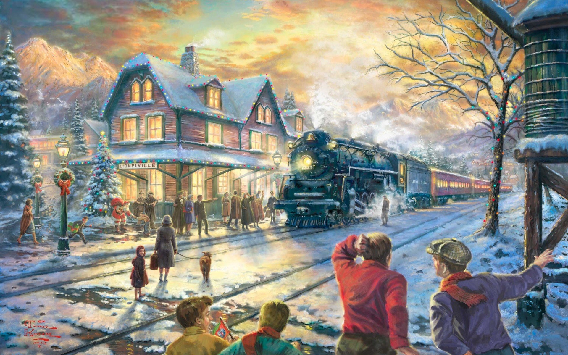 Christmas Train Wallpaper for Desktop 