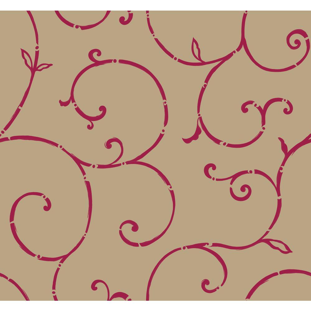 Tres Chic Scroll Wallpaper Bl0416 Indoorwallpaper