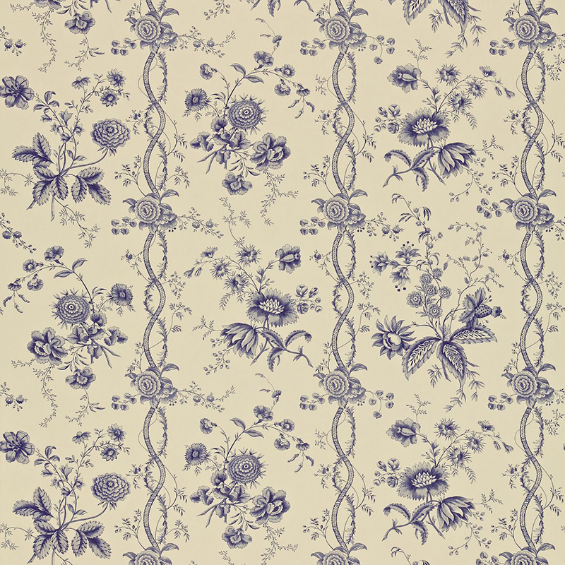 Sanderson Wallpaper Toile Floral Stripe Collection Degtfs103