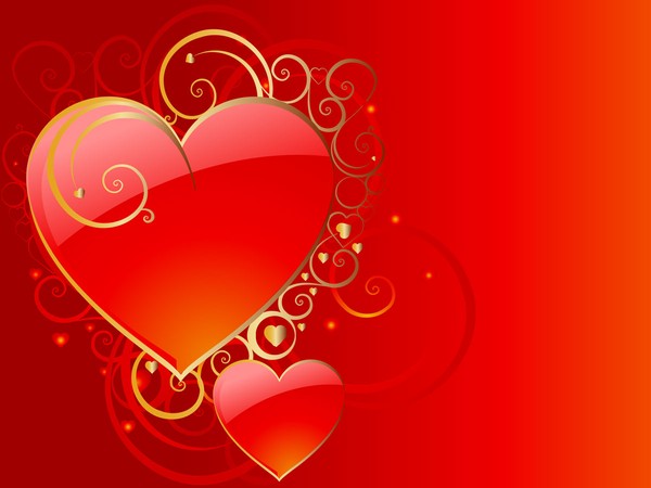 Valentine S Day Heart Floral Background Vector Graphics Art